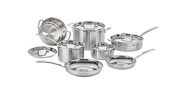 17 piece cookware set Cuisinart Multiclad Pro stainless steel