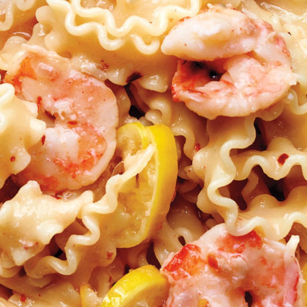 Mafaldine Pasta Recipes with Lemon and Shrimp