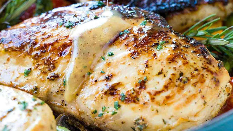 Baked Boneless Skinless Chicken Breast Recipe with Lemon Butter Rub