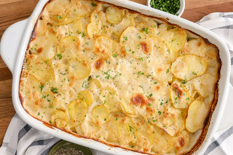 Frozen Scalloped Potatoes Recipe With Sour Cream For Homemade Cooking Tourne Cooking Food Recipes Healthy Eating Ideas