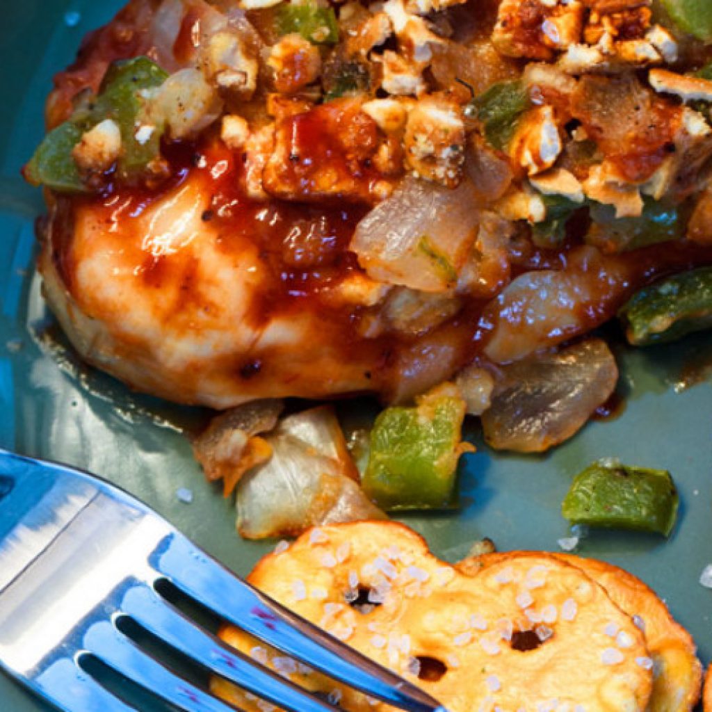 Sweet Baby Ray's BBQ chicken breast in oven