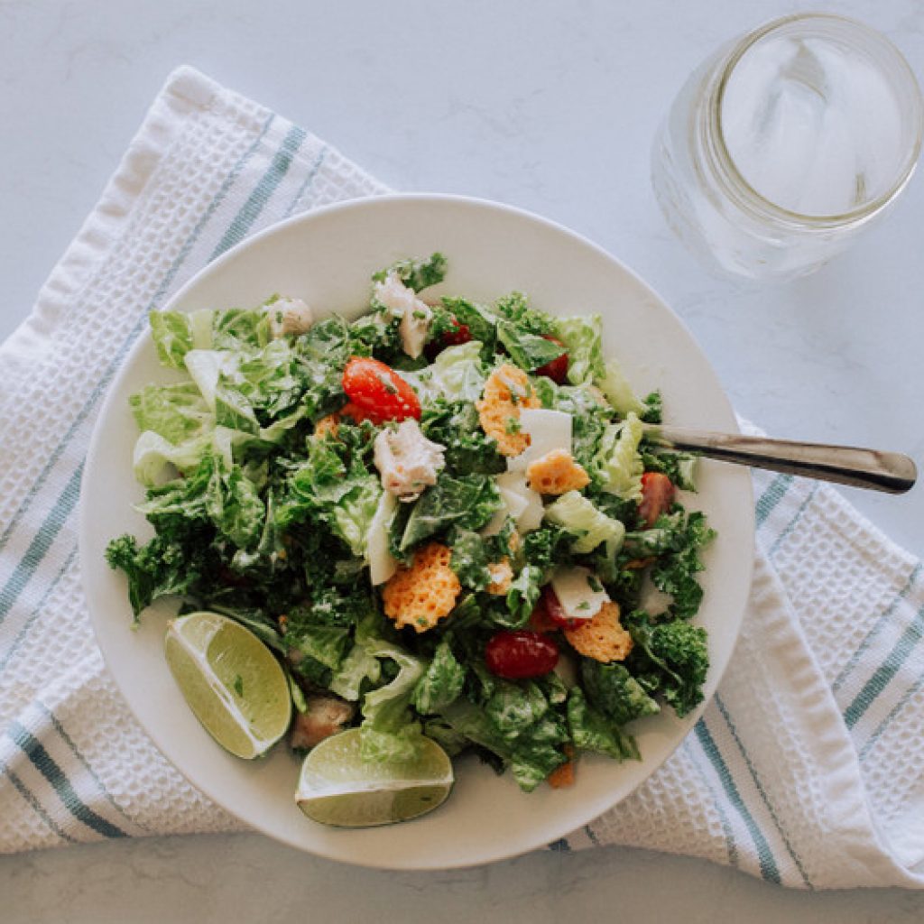 Sweetgreen Kale Caesar Salad Recipe with Various Additional Toppings