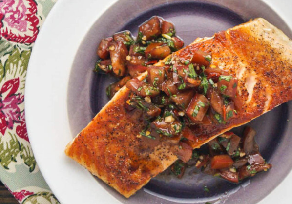 Lean Cuisine Salmon with Basil