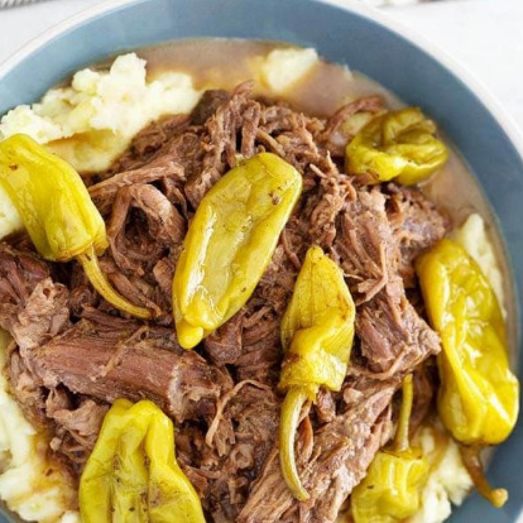 Crock Pot Roast with Pepperoncini and Ranch Dressing Recipe